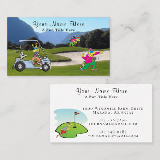 Humorous Golf Player Business Card