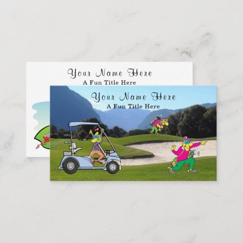 Humorous Golf Player Business Card