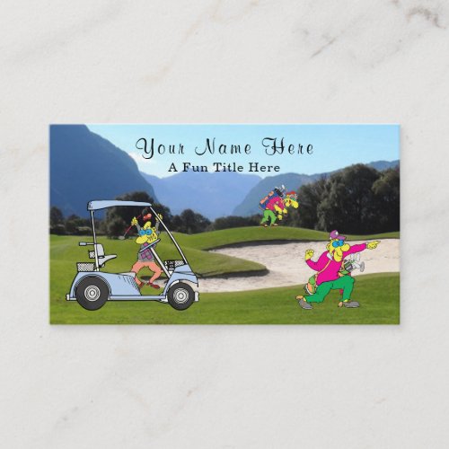 Humorous Golf Player Business Card