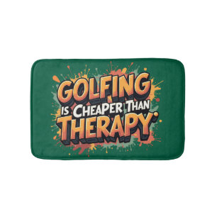 Humorous Golf Therapy Bathroom Fun Bath Mat