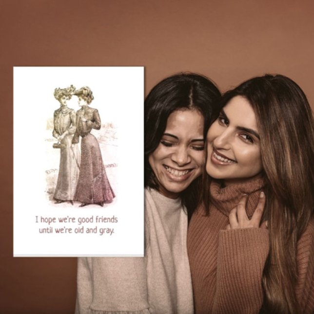 Humorous Good Friends greeting card (Creator Uploaded)