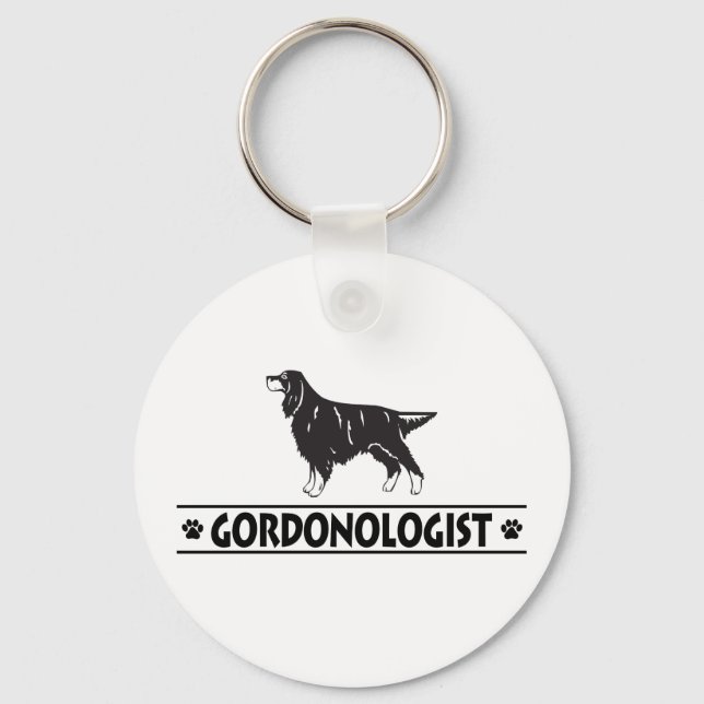 Humorous Gordon Setter Keychain (Front)