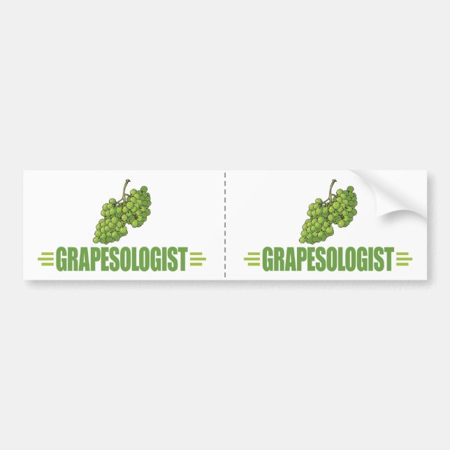 Humorous Grapes Bumper Sticker (Front)