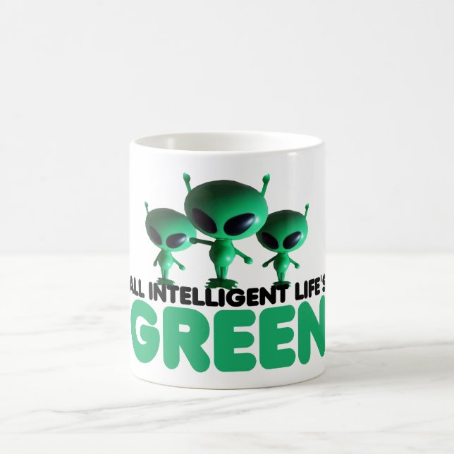 Humorous green coffee mug (Center)