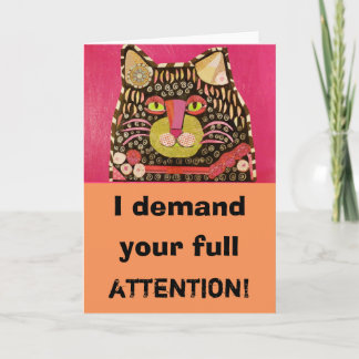 Humorous Greeting Card with Cool Cat