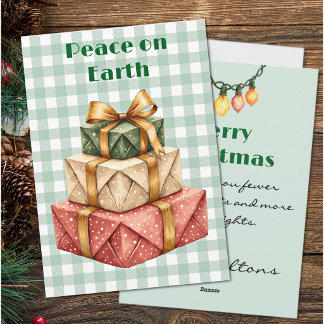 Humorous Greeting Peace on Earth Merry Christmas Holiday Card