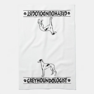 Humorous GREYHOUND DOGS Towel