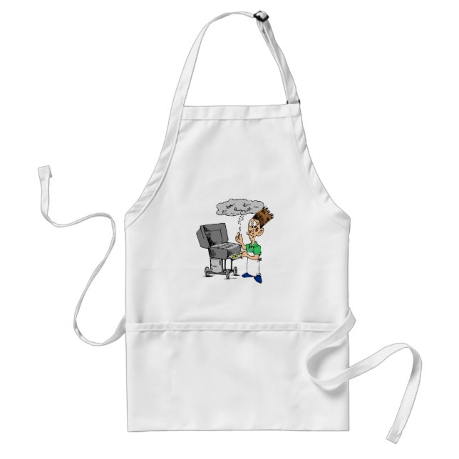 Humorous Grill Gifts Funny BBQ Cookout Barbecue Adult Apron (Front)