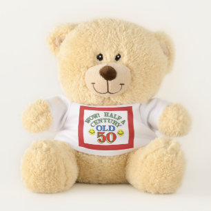 Humorous Half Century 50th Birthday Keepsake Teddy Bear