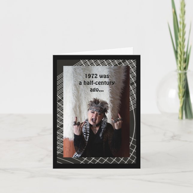 Humorous Half-Century Birthday Card (Front)