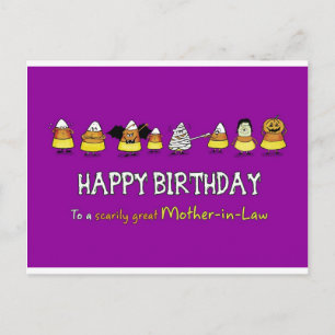 Humorous Halloween - Birthday for Mother-in-Law - Postcard
