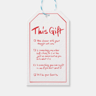 Humorous Handwritten Gift Tag