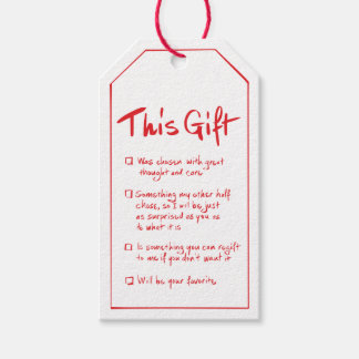 Humorous Handwritten Gift Tag