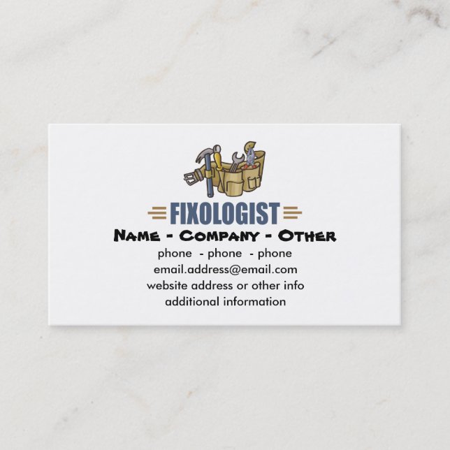 Humorous Handyman Business Card (Front)