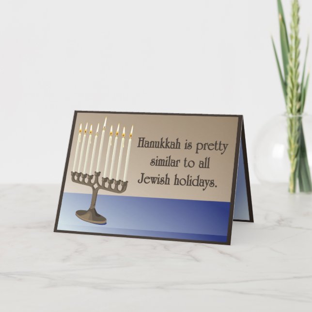 Humorous Hanukkah Holiday Card (Front)