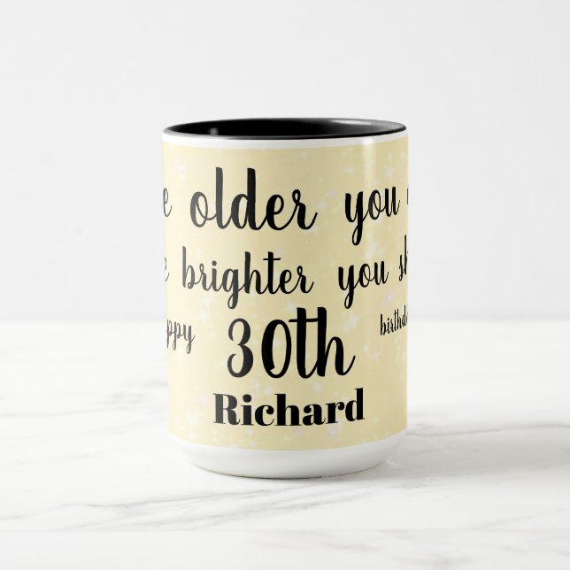 Humorous Happy 30th Birthday Mug (Center)