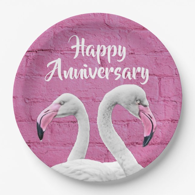 Humorous Happy Anniversary Paper Plates  (Front)