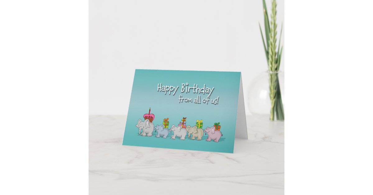 happy birthday from us greeting card – paste