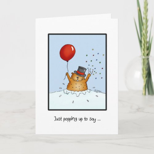 Humorous Happy Groundhog Day Card