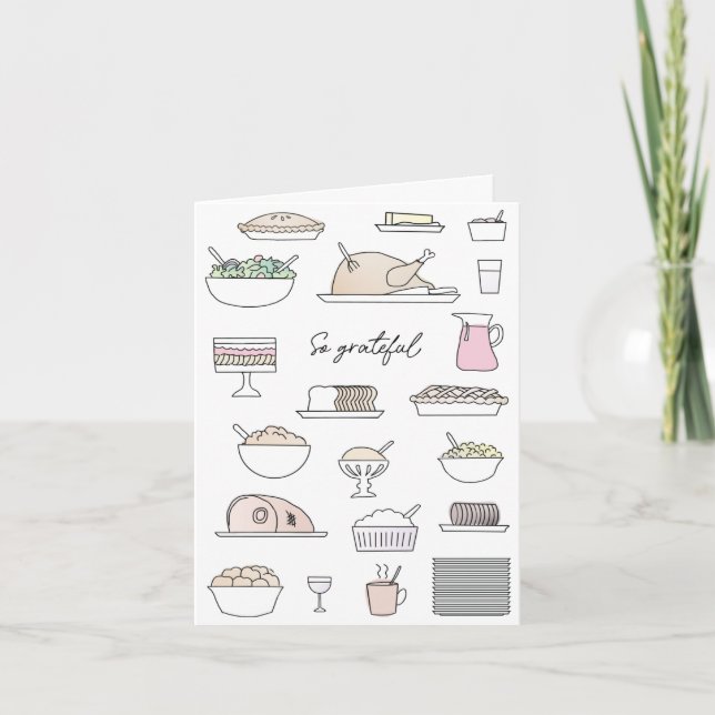 Humorous Happy Thanksgiving feast Card (Front)