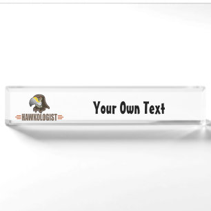 Humorous Hawk Hawks Nameplate