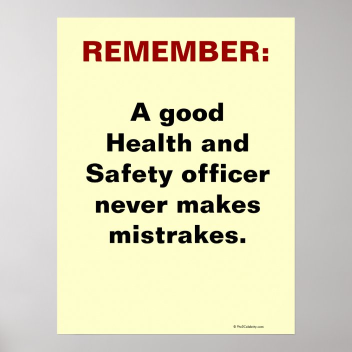 Humorous Health and Safety Slogan Poster | Zazzle.com