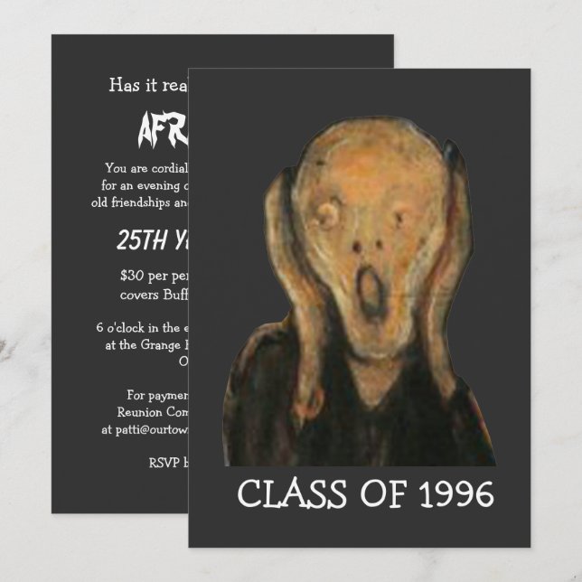 Humorous High School or College Reunion Invitation (Front/Back)