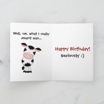 Humorous Holy Cow You're 40 Funny Birthday Card | Zazzle