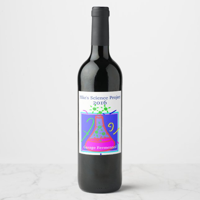 Humorous Home Made Custom Wine Label (Front)