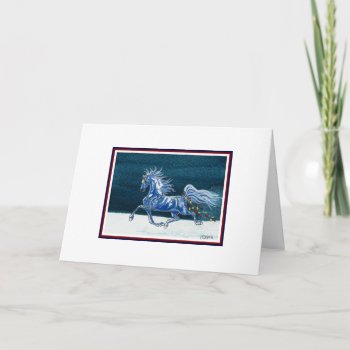 Humorous Horse Christmas Card by GailRagsdaleArt at Zazzle