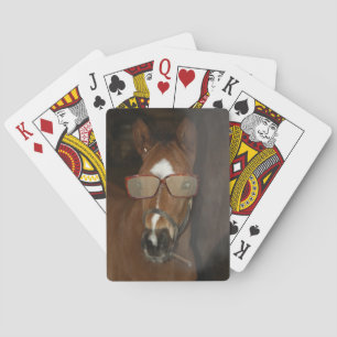 Humorous Horse Foal Smoking Cigar Playing Cards