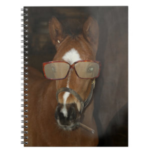 Humorous Horse Foal Smoking Cigar Spiral Notebook