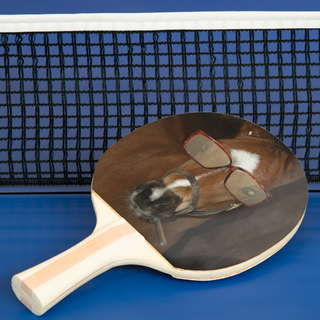 Humorous Horse Foal Smoking Ping Pong Paddle (Insitu)