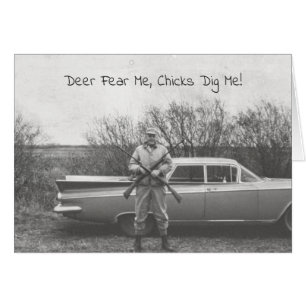 Humorous Hunter Deer Hunting Old Automobile Cards