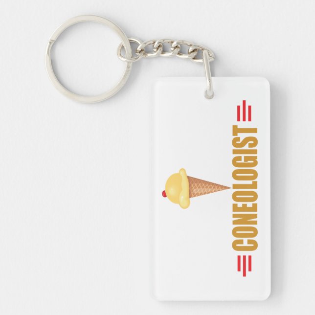 Humorous Ice Cream Keychain (Front)