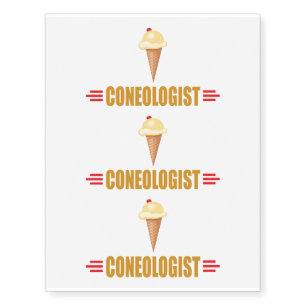 Humorous Ice Cream Lover's Temporary Tattoos