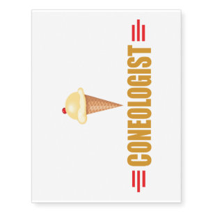 Humorous Ice Cream Lover's Temporary Tattoos