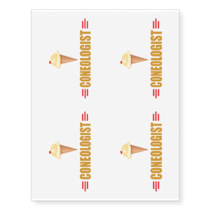 Humorous Ice Cream Lover's Temporary Tattoos