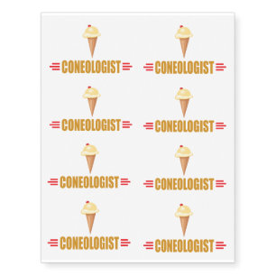 Humorous Ice Cream Lover's Temporary Tattoos