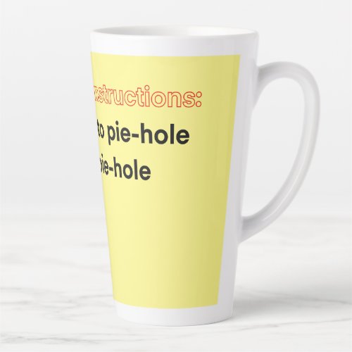 Humorous Instructional Coffee Mug