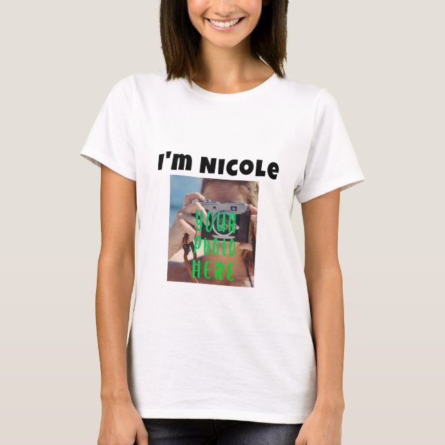 Humorous Intro Shirt - Custom Photo & Name Tee (Front)