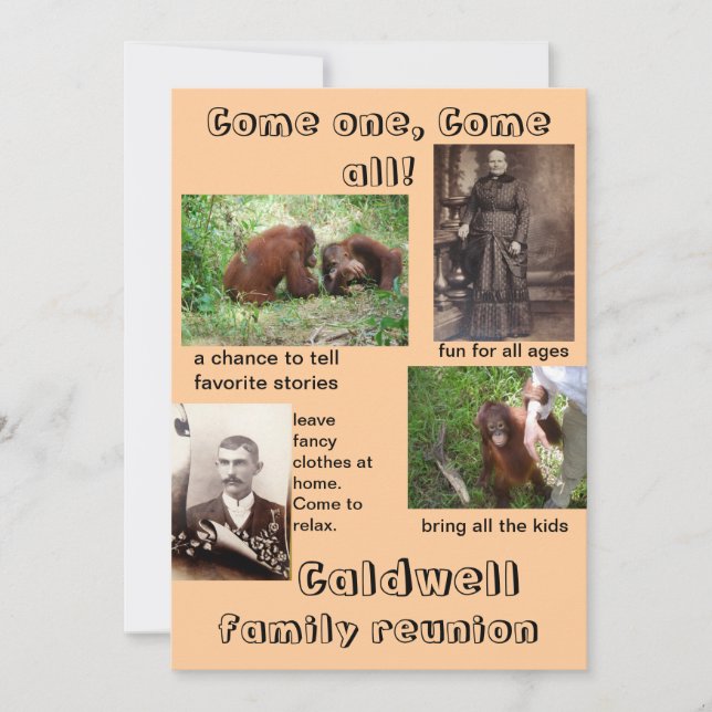 Humorous Invitations Family Reunion (Front)