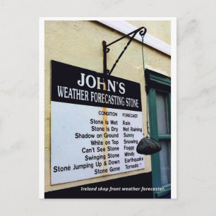Humorous Ireland Weather forecasting stone Postcard