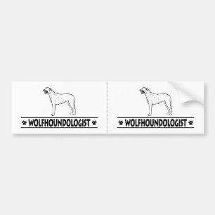 Humorous Irish Wolfhound Bumper Sticker