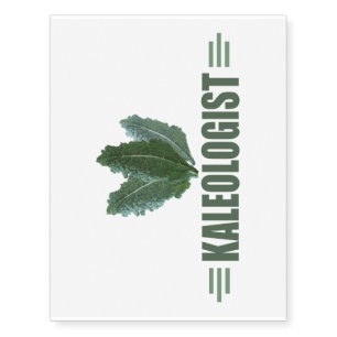 Humorous Kale Lover's Temporary Tattoos