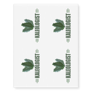 Humorous Kale Lover's Temporary Tattoos