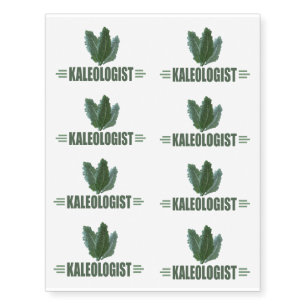 Humorous Kale Lover's Temporary Tattoos
