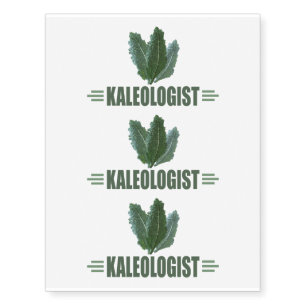 Humorous Kale Lover's Temporary Tattoos