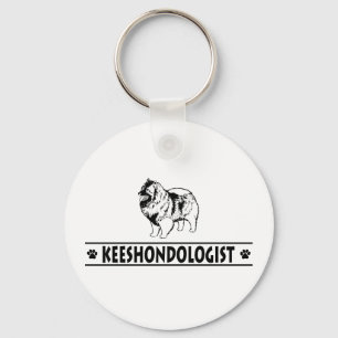 Humorous Keeshond Keychain