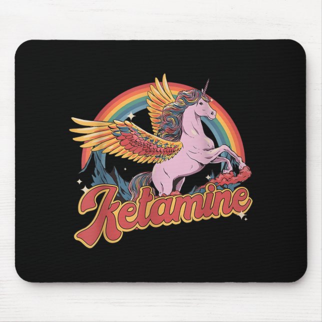 Humorous Ketamine Horse Emergency Funny Mental Hea Mouse Pad (Front)
